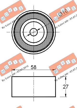 Deflection/Guide Pulley, timing belt