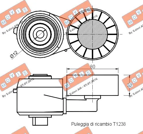 Belt Tensioner, V-ribbed belt