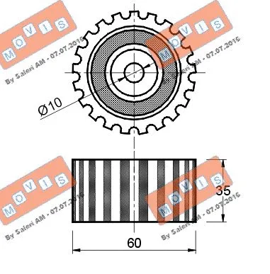 Deflection/Guide Pulley, timing belt