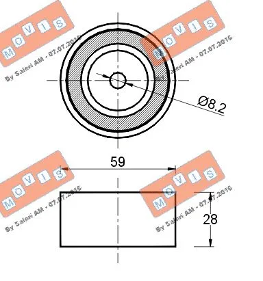 Deflection/Guide Pulley, timing belt