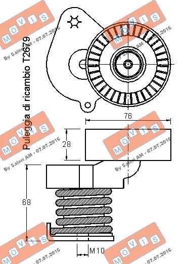 Belt Tensioner, V-ribbed belt
