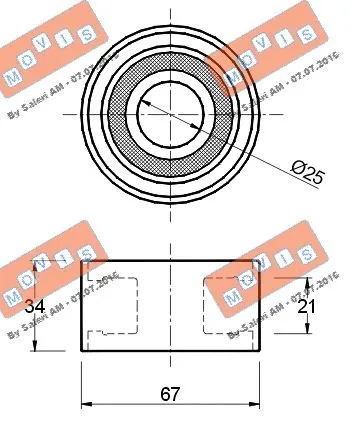 Deflection/Guide Pulley, timing belt