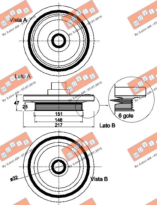 Belt Pulley, crankshaft