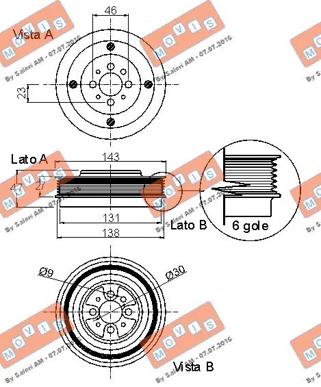 Belt Pulley, crankshaft