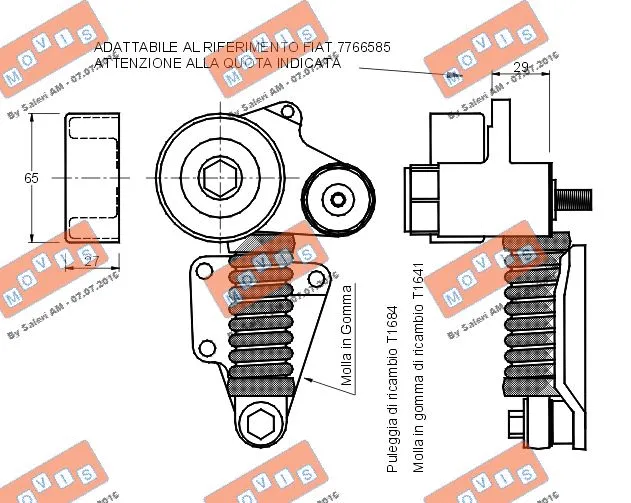 Belt Tensioner, V-ribbed belt