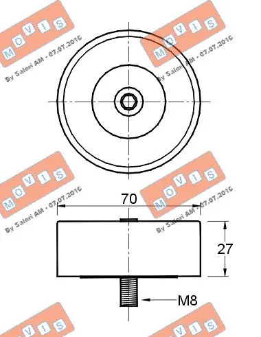 Deflection/Guide Pulley, V-ribbed belt