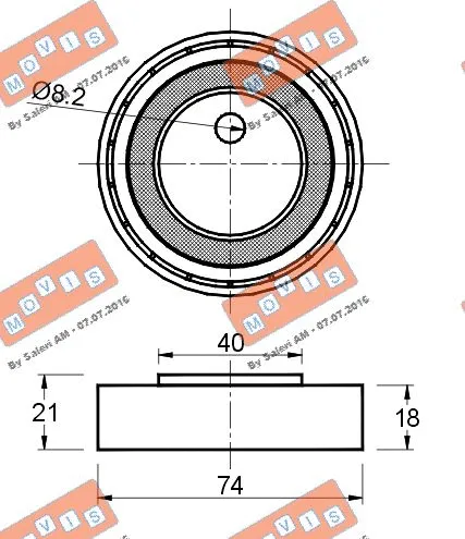 Deflection/Guide Pulley, V-ribbed belt
