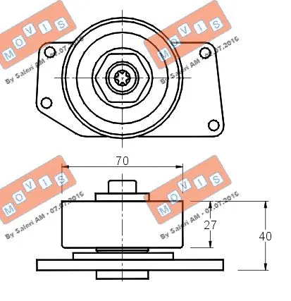 Deflection/Guide Pulley, V-ribbed belt