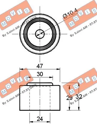 Deflection/Guide Pulley, timing belt