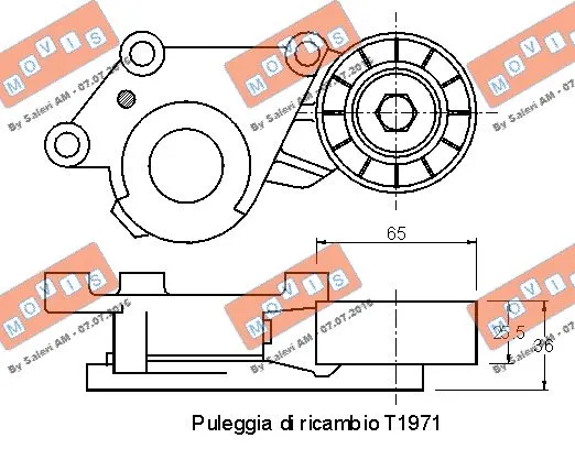 Deflection/Guide Pulley, V-ribbed belt