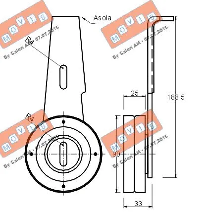 Belt Tensioner, V-ribbed belt