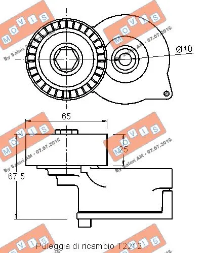 Belt Tensioner, V-ribbed belt