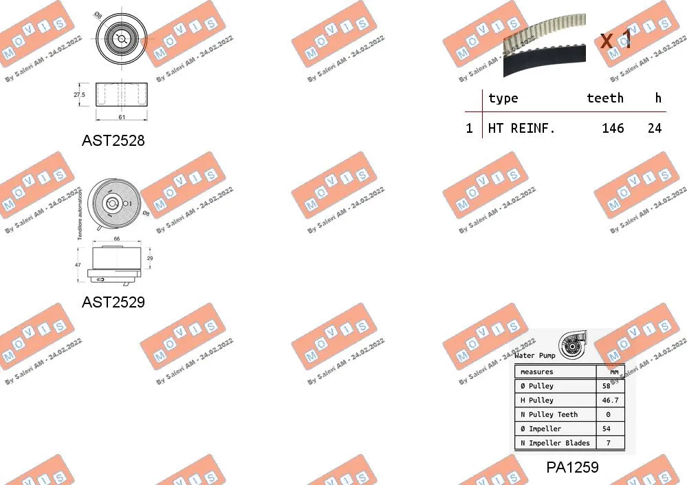 Water Pump & Timing Belt Kit