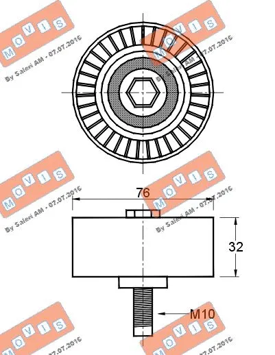 Deflection/Guide Pulley, timing belt