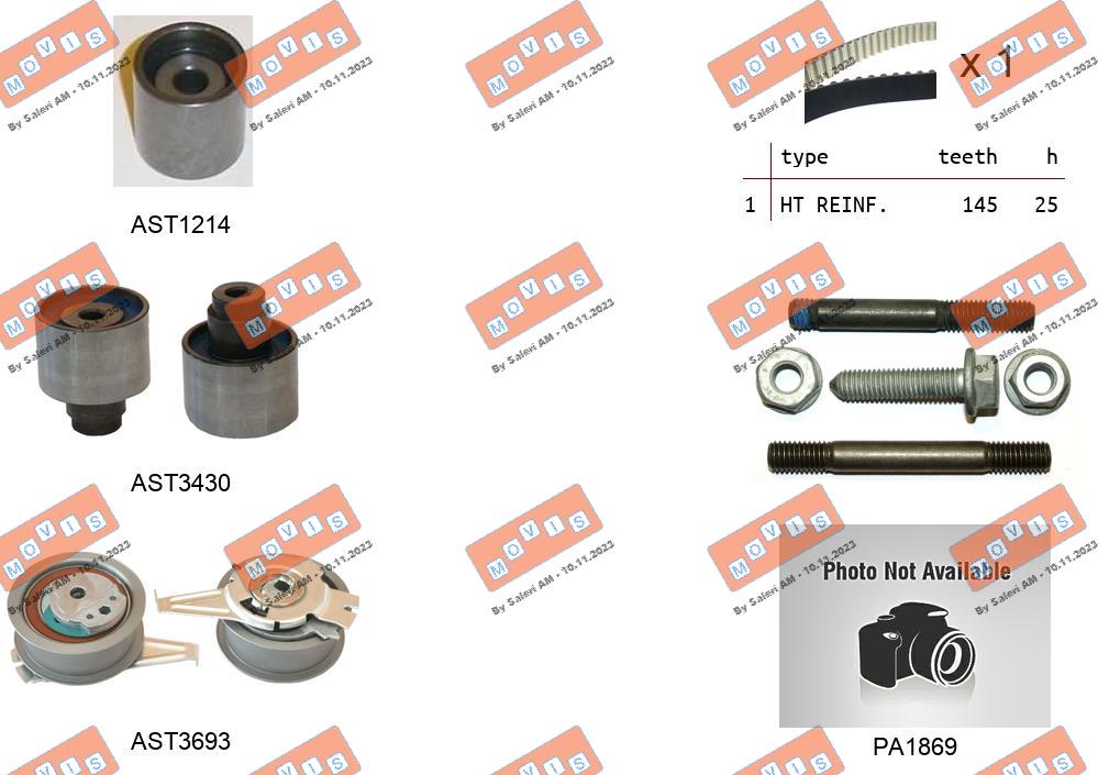 Water Pump & Timing Belt Kit (ASTK1166PA3)