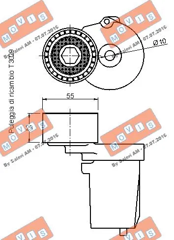 Belt Tensioner, V-ribbed belt