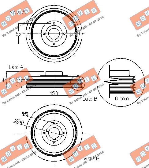 Belt Pulley, crankshaft