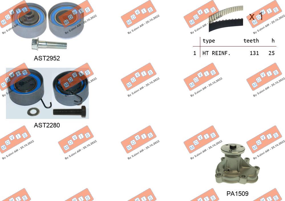 Water Pump & Timing Belt Kit (ASTK0868PA)