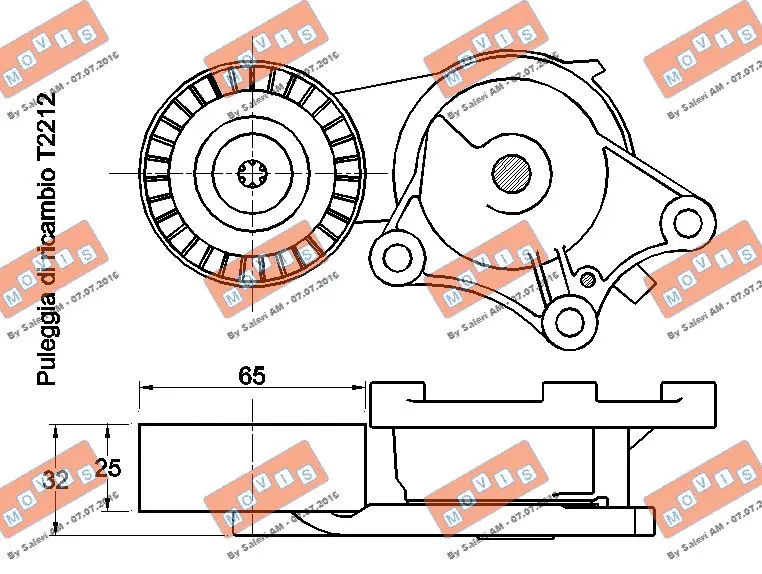 Belt Tensioner, V-ribbed belt