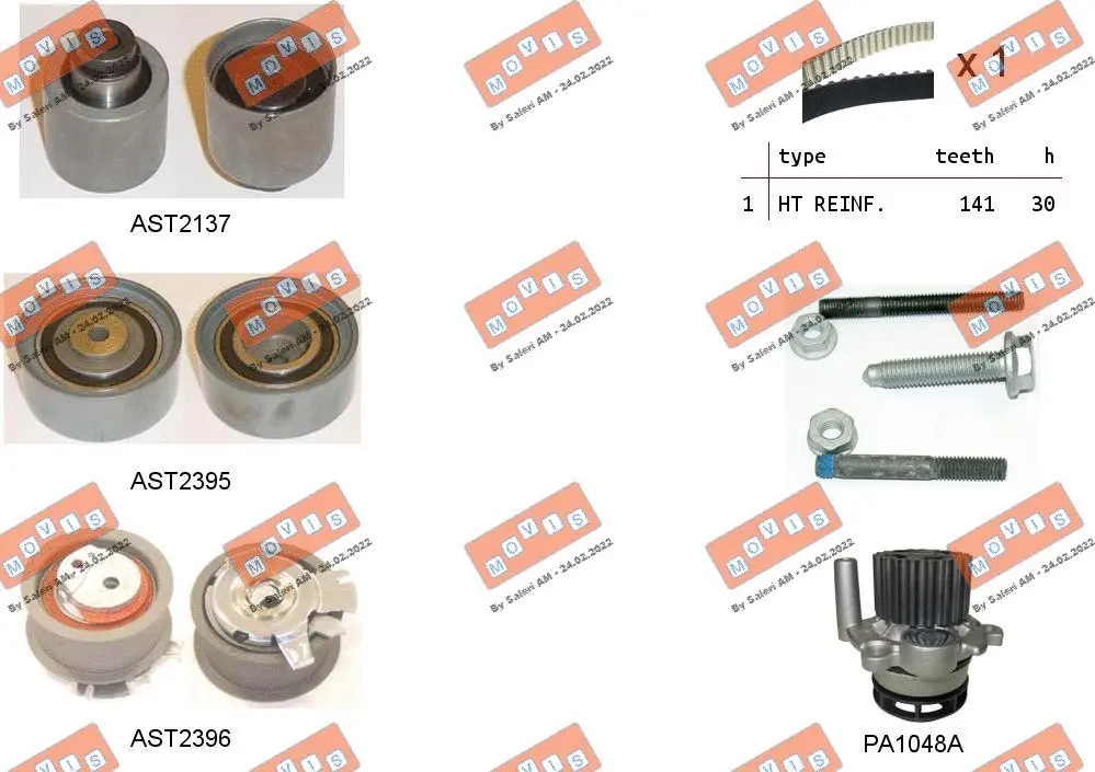 Water Pump & Timing Belt Kit (ASTK0929PA)