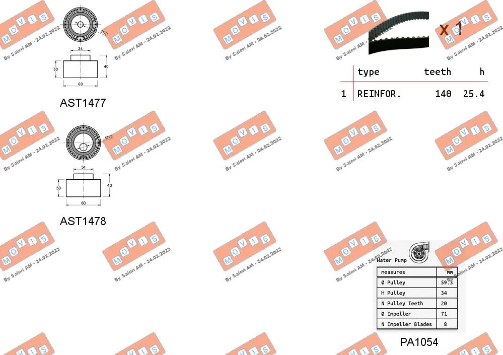 Water Pump & Timing Belt Kit