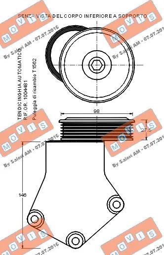 Belt Tensioner, V-ribbed belt