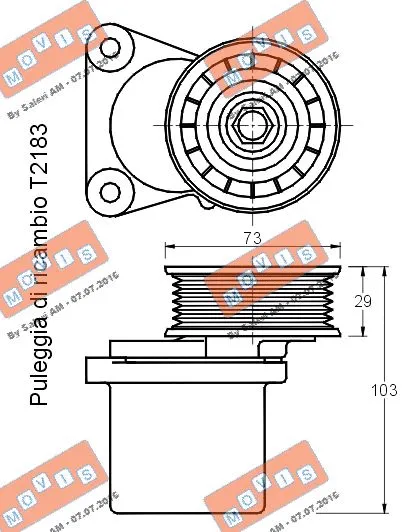 Belt Tensioner, V-ribbed belt