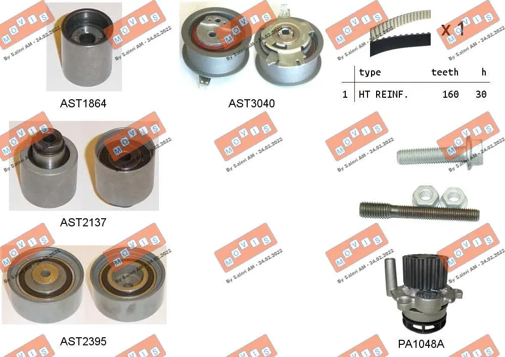 Water Pump & Timing Belt Kit (ASTK1096PA)