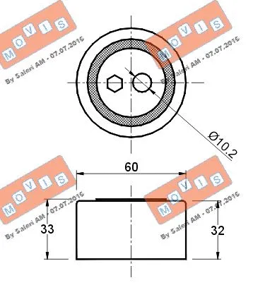 Deflection/Guide Pulley, timing belt