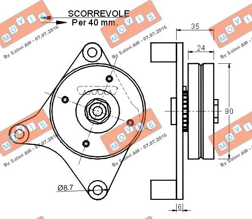 Belt Tensioner, V-ribbed belt