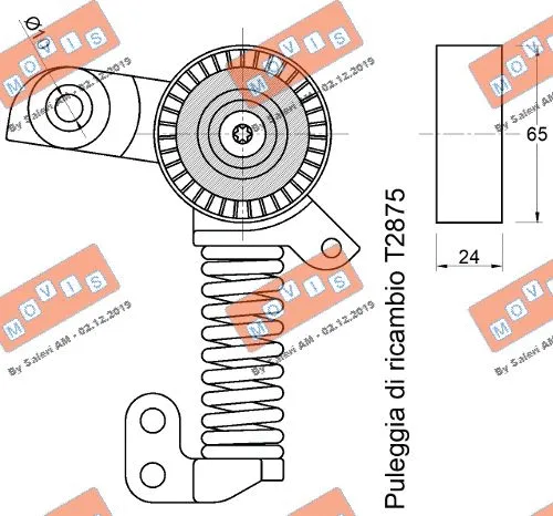 Belt Tensioner, V-ribbed belt