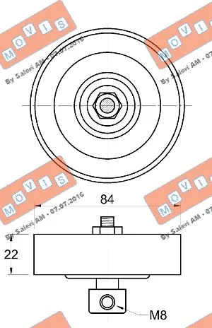 Deflection/Guide Pulley, V-ribbed belt