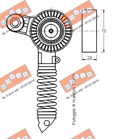 Belt Tensioner, V-ribbed belt