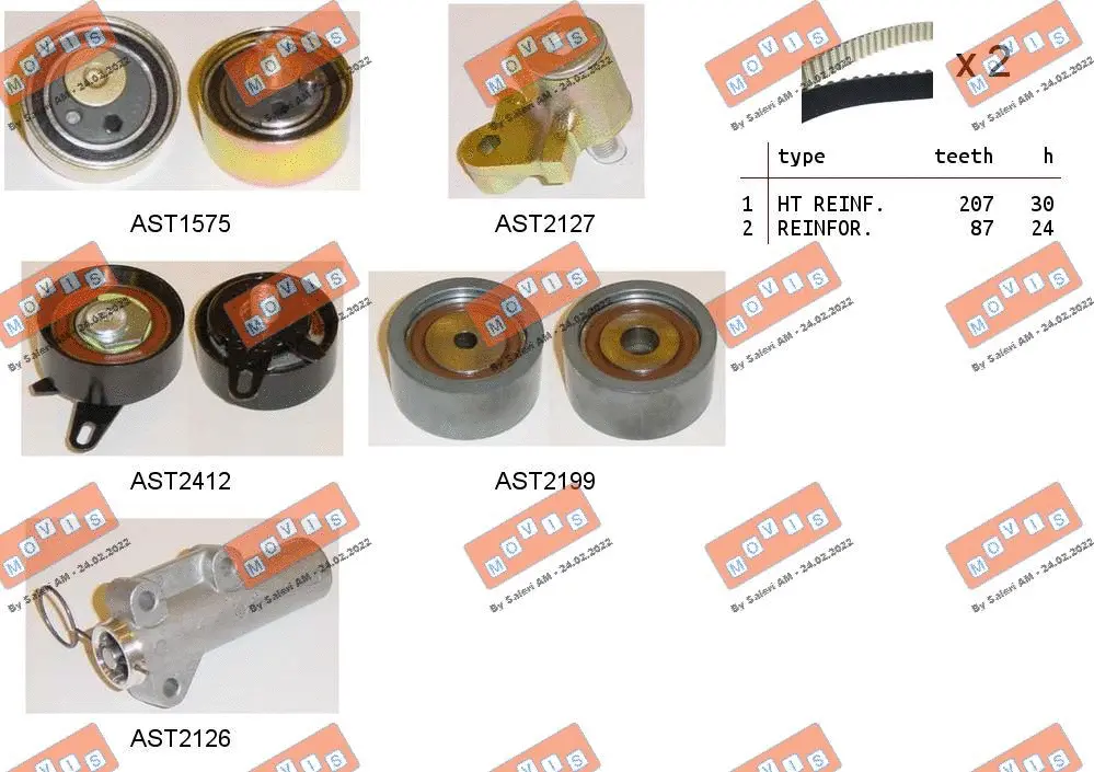 Timing Belt Kit (ASTK1077C)