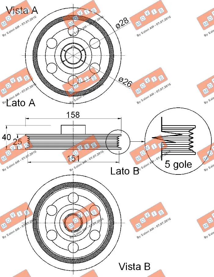 Belt Pulley, crankshaft