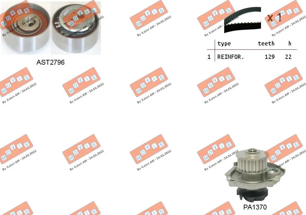 Water Pump & Timing Belt Kit (ASTK1062PA)