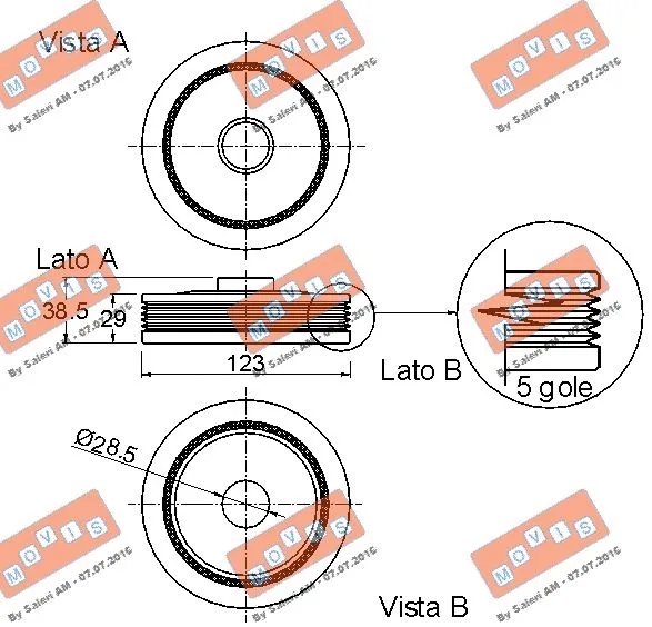 Belt Pulley, crankshaft