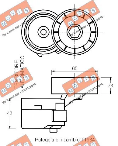Belt Tensioner, V-ribbed belt