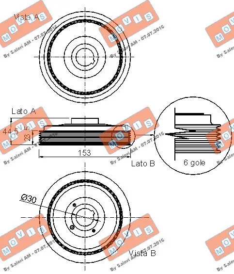 Belt Pulley, crankshaft