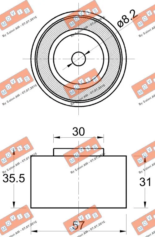 Deflection/Guide Pulley, timing belt