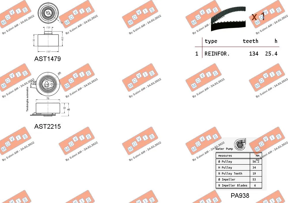 Water Pump & Timing Belt Kit