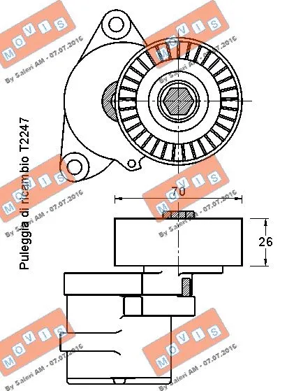 Belt Tensioner, V-ribbed belt