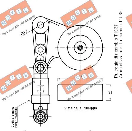Belt Tensioner, V-ribbed belt