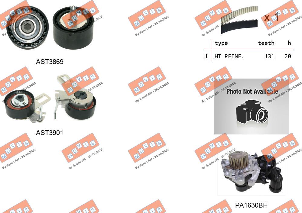 Water Pump & Timing Belt Kit (ASTK1287PA2)