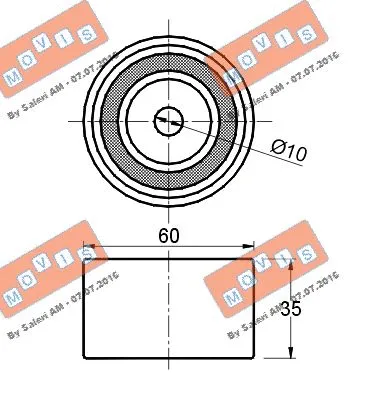 Deflection/Guide Pulley, timing belt