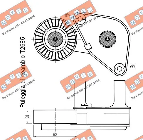 Belt Tensioner, V-ribbed belt