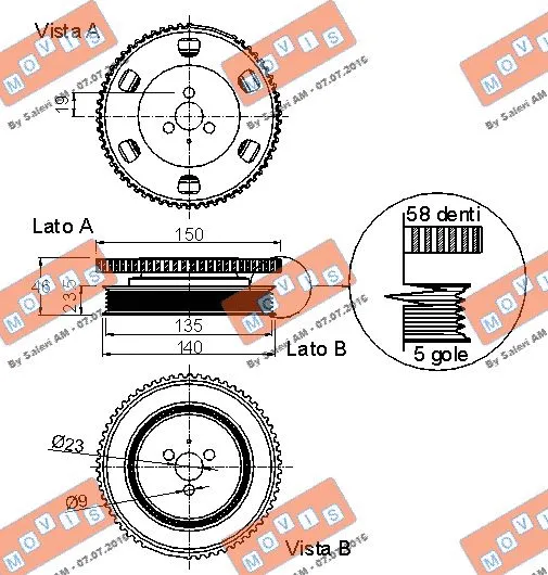 Belt Pulley, crankshaft
