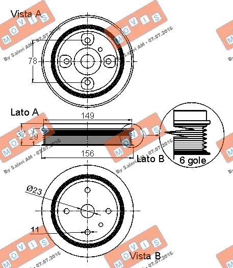 Belt Pulley, crankshaft