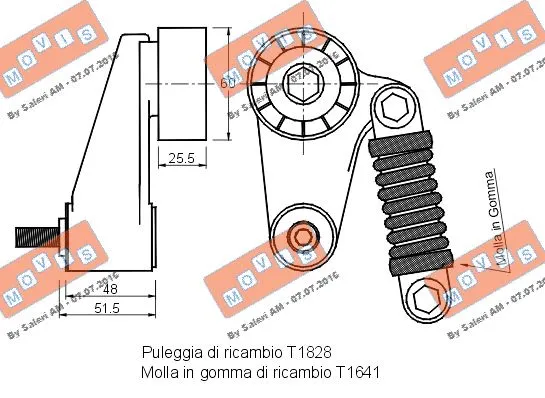 Belt Tensioner, V-ribbed belt