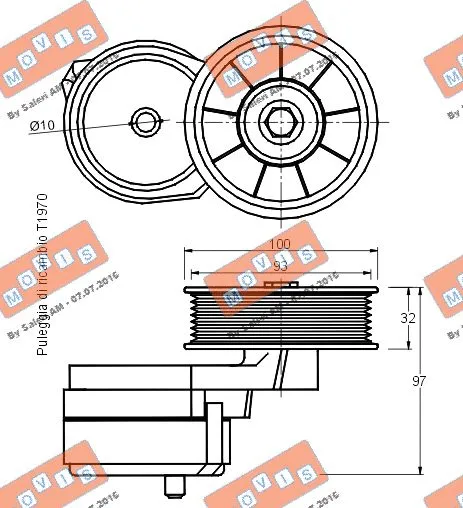 Belt Tensioner, V-ribbed belt